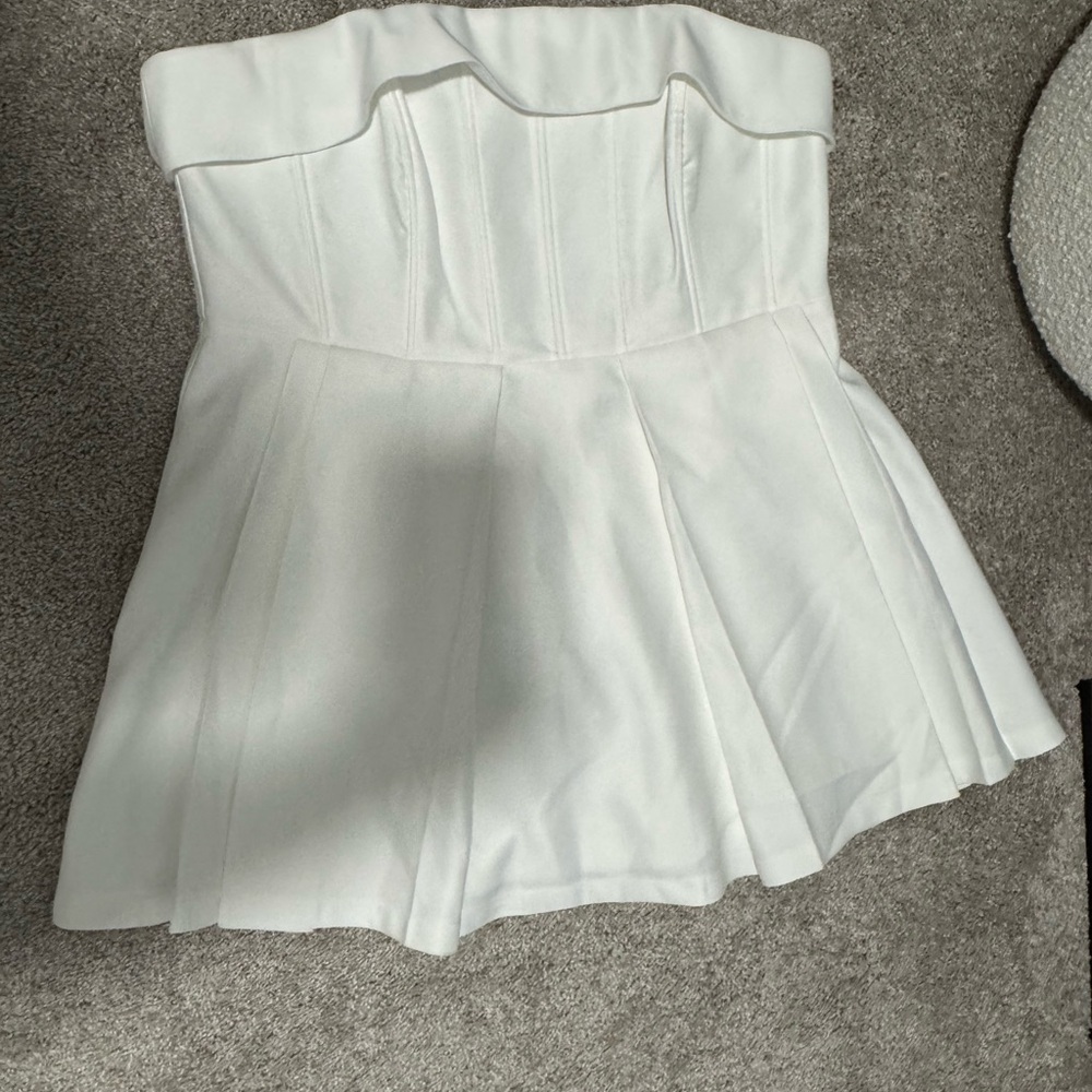 Fashion Nova White Strapless Dress